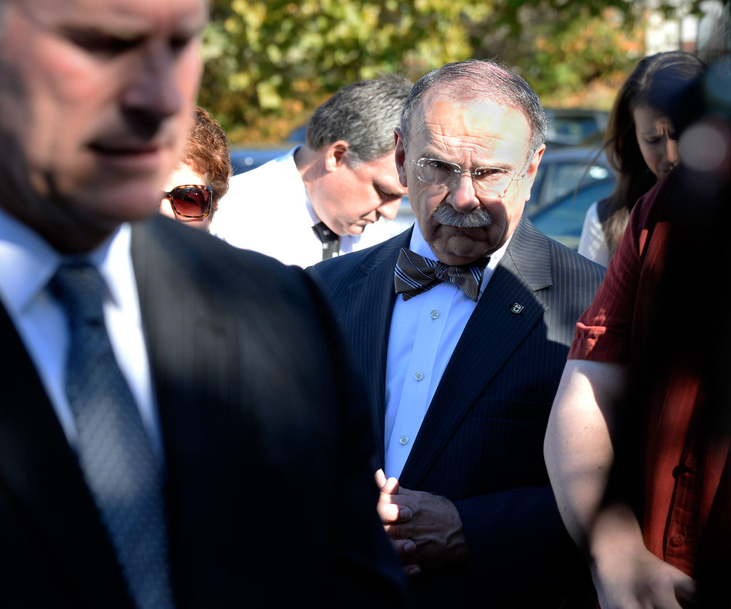 Chancellor Loftin talks with students in early November