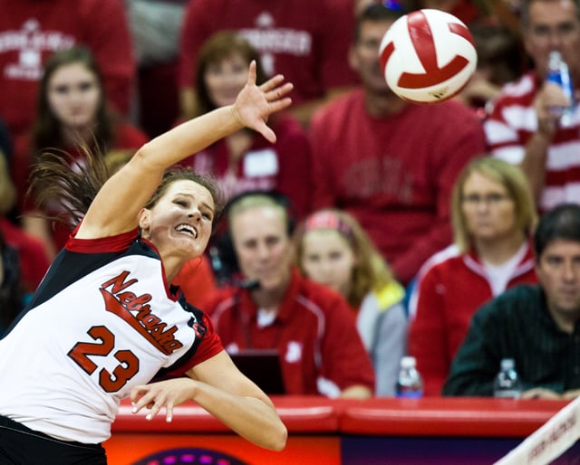 did the nebraska volleyball team win tonight