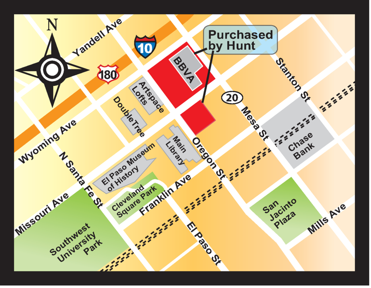 Hunt Companies Purchases Downtown Block, New HighRise Possible (El
