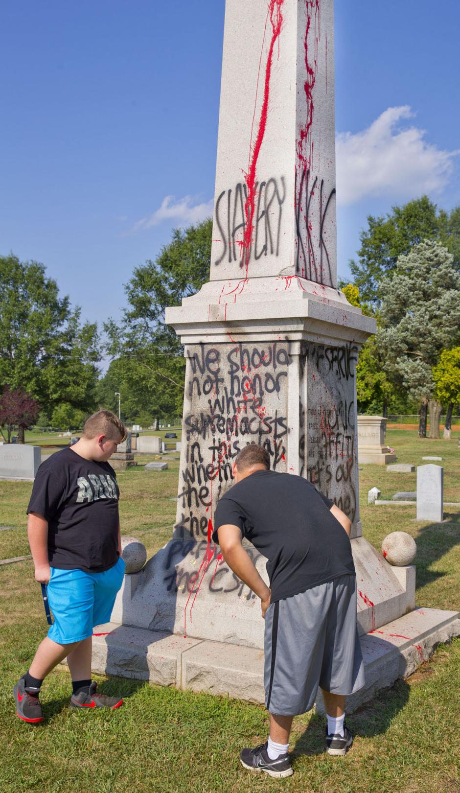 Reidsville confederate monument vandalized Greensboro News & Record Gallery