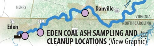 View Graphic - Dan River spill sampling and cleanup locations