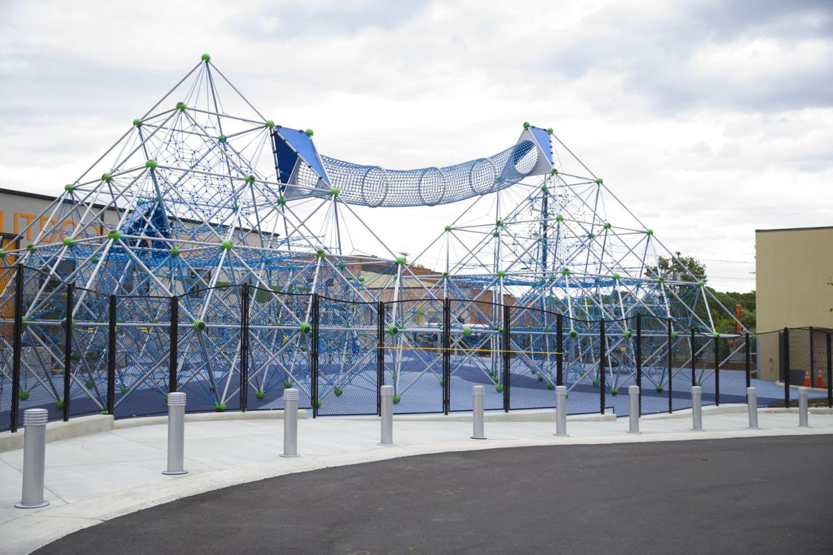 Up in the air Greensboro Children's Museum's 30foottall climbing