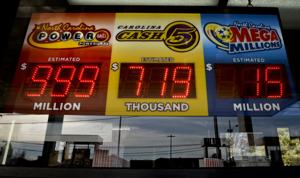 <p>The North Carolina Powerball sign at the Stratford Road Exxon is stuck on $999, unable to register the current pot of over $1 billion dollars.</p>
