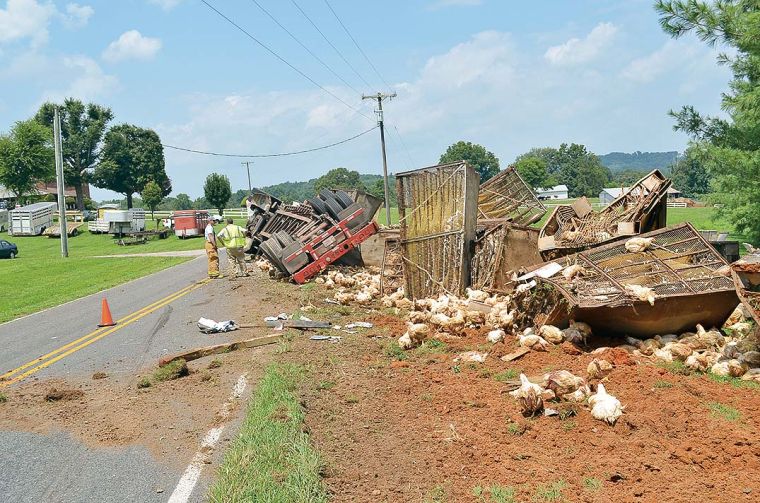Chicken truck overturns journalpatriot News