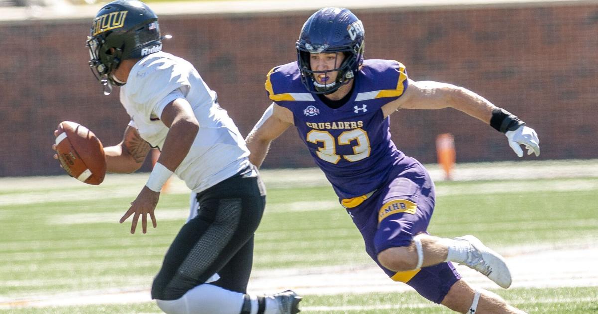 Unassuming force: Senior linebacker Mueller quietly becomes UMHB’s leading tackler
