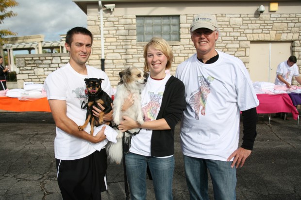 Eric, Andi and Vic Kozak with Pi and Bella