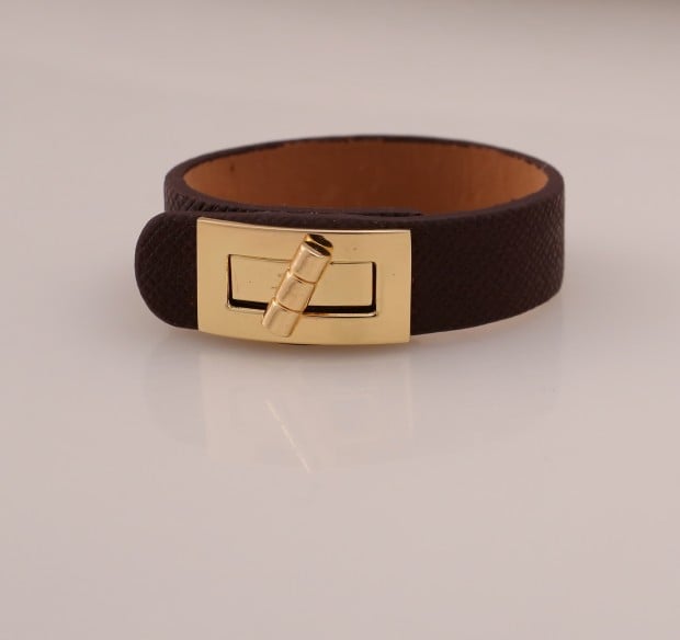Look 4 leather cuff, $20, Alixandra Collections