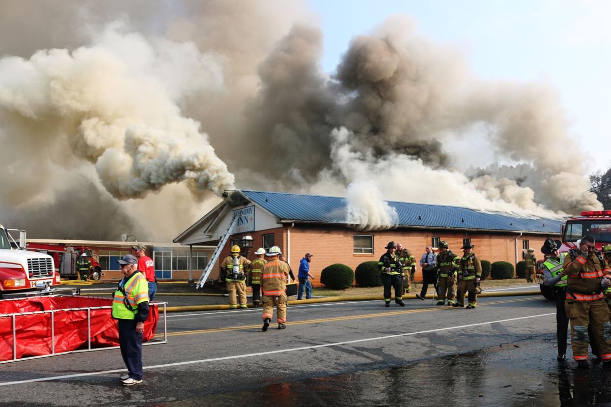 Firefighters From Three Counties Respond To Economy Inn