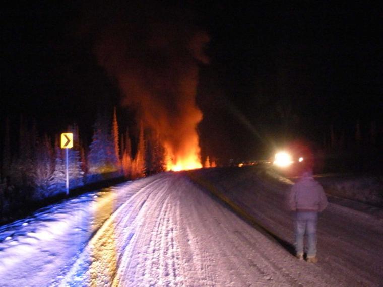 Fuel truck overturns, catches fire on Alaska's Dalton Highway - Fairbanks Daily News-Miner