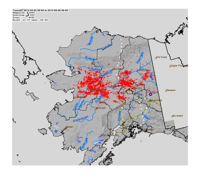alaska lightning map