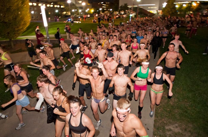 College Naked Mile 50