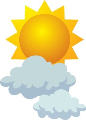 Mostly Sunny Weather Symbol Mostly Sunny Weather Symbol