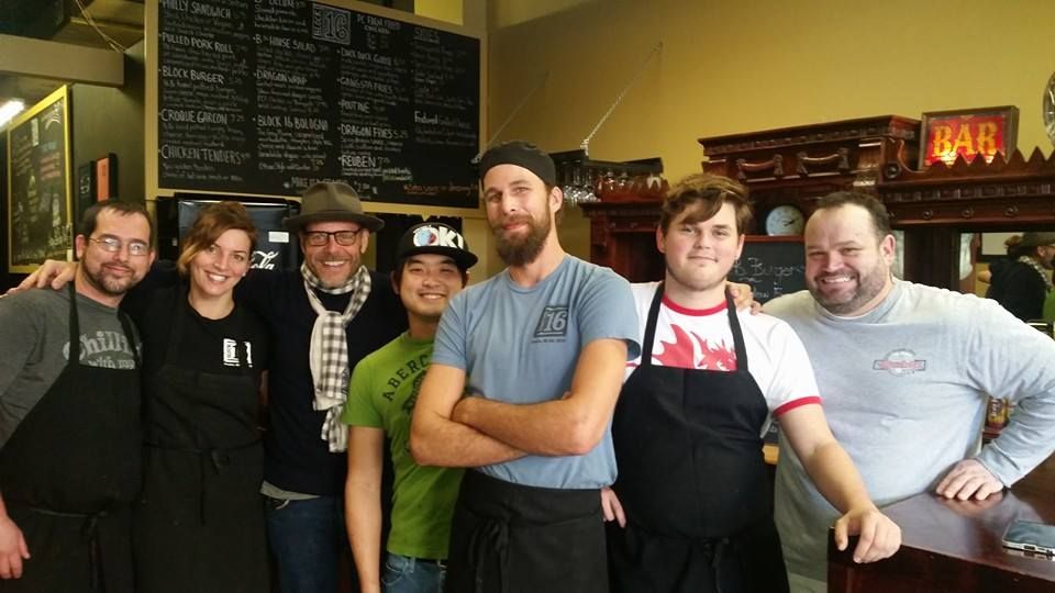 Alton Brown ate the Alton Brown Burger in downtown Omaha today Omaha