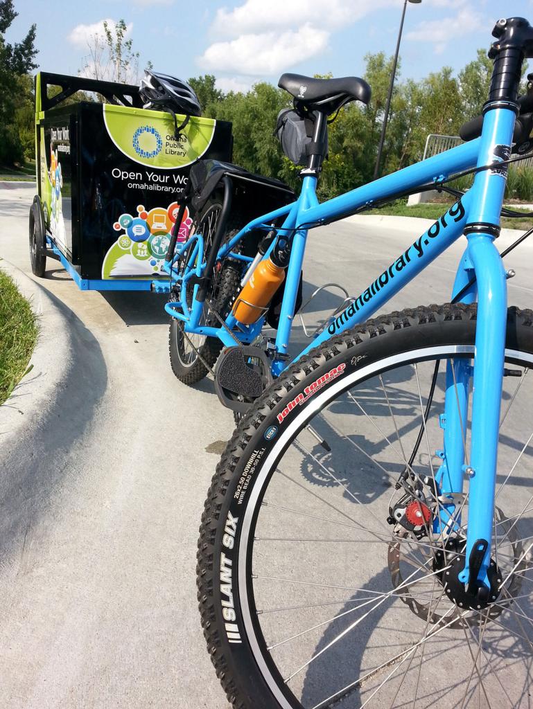 Omaha Public Library debuts book bike, a library on wheels