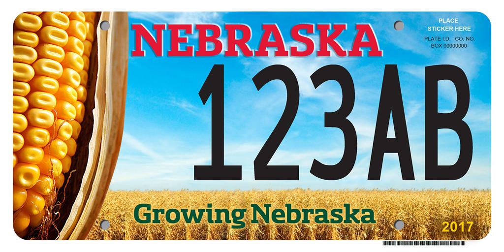 New Nebraska specialty license plates promote state commodity corn