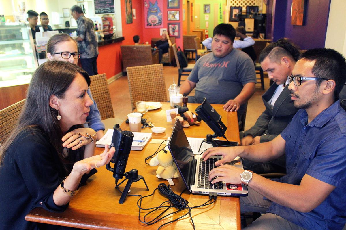 Victoria Leon Guerrero speaks to host Manny Cruz