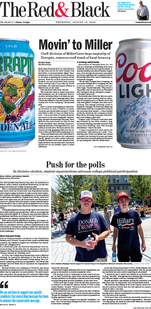 Thursday, August 18, 2016 Edition of The Red & Black