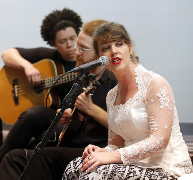 Natalie, Kyle, and Hannah at Congregation Or-Ami. Photo by Mark Gormus for Richmond Times-Dispatch.