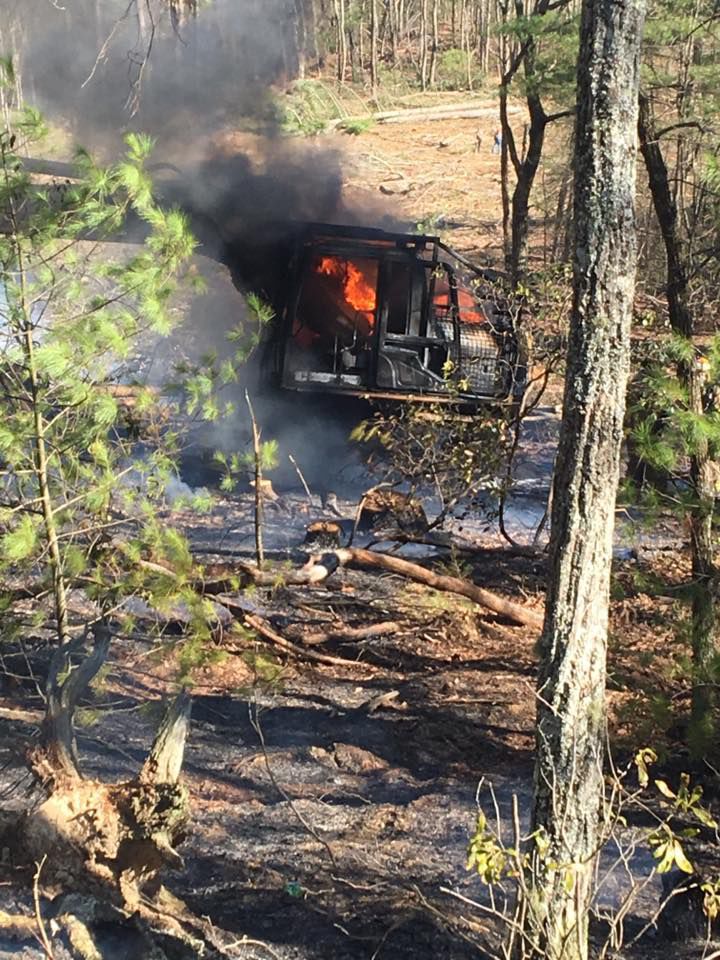 Logging equipment causes forest fire in Roanoke County Roanoke County