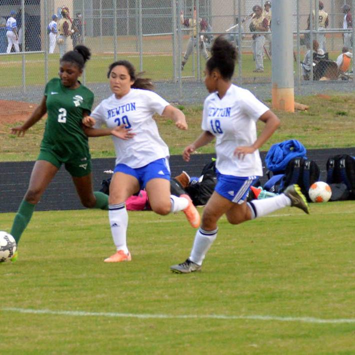 Eastside and Newton girls battle on the soccer field