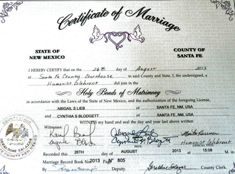 Many Older Couples Among Santa Fes First Same Sex Newlyweds The Santa Fe New Mexican News 0909