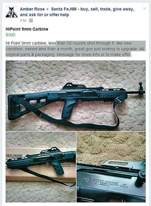 On Facebook, gun sales go unregulated