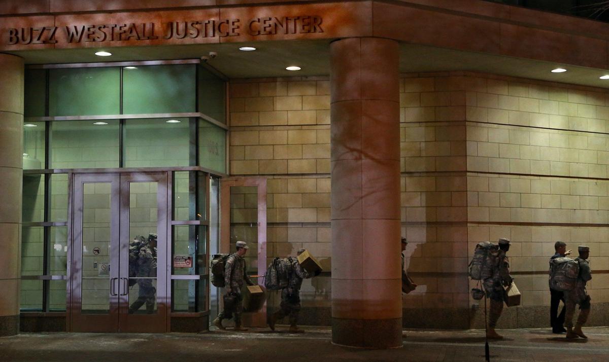 Mo National Guard in Clayton on night of decision