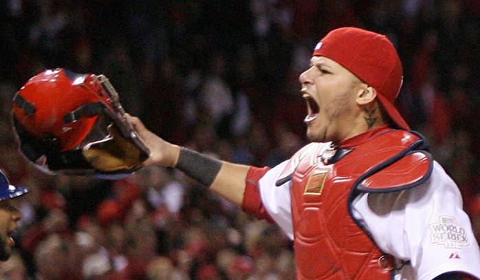 How fast did Molina throw that ball to second? : Sports