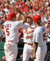 Matt Holliday is congratulated