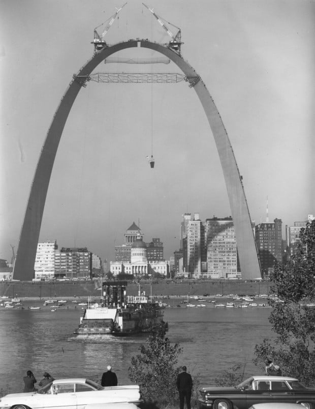 A Look Back • Civil rights protesters climb unfinished Gateway Arch in 1964 : News