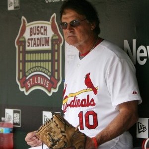 La Russa with glove