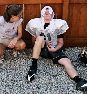 Excessive heat sidelines player