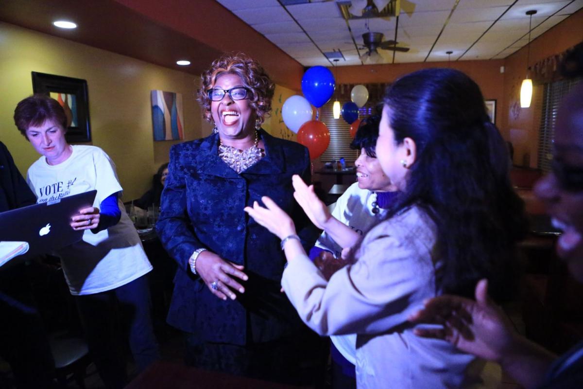 Ferguson candidates watch results
