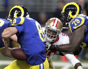 Rams rally but trail 13-10 late in game
