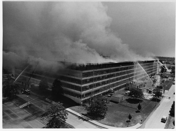 A look back • Military records center fire burned for two days, destroying millions of files ...