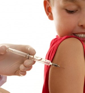 Child vaccine shot