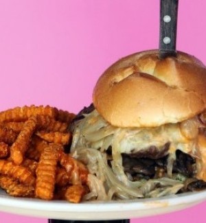 Hamburgers are beefy, and the atmosphere is cheeky at Hamburger Mary's  
