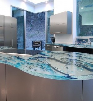Glass Kitchen countertop