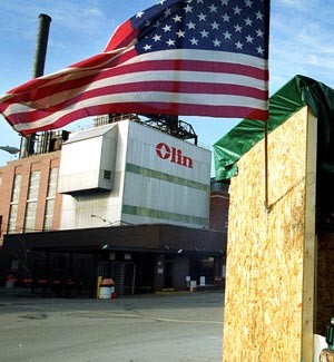 Olin plant exterior in East Alton, Illinois