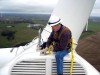 Tom Carnahan on a windmill