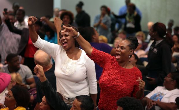 Ferguson protesters speak before St. Louis County Council