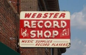 Webster Records sign