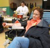 Hour Story Jim Merkel donates blood at the Knights of Columbus Hall in Granite City (01-24-12)