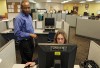Job applicant fills out forms at Missouri Career Center