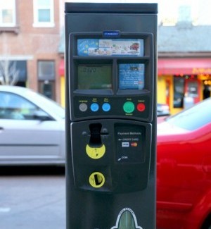 Credit card parking meters in Clayton