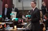 Alderman Craig Schmid talkes at the microphone