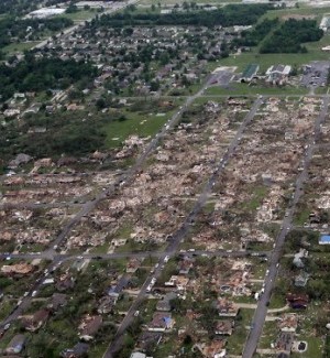 Joplin damage from the air