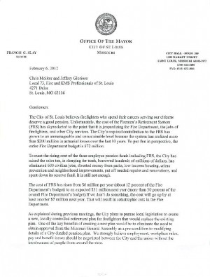 Dotson's impasse letter to IAFF