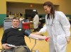 Hour Story Jim Merkel donates blood at the Knights of Columbus Hall in Granite City (01-24-12)