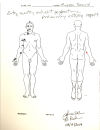 Autopsy sketch of Michael Brown fatal shooting